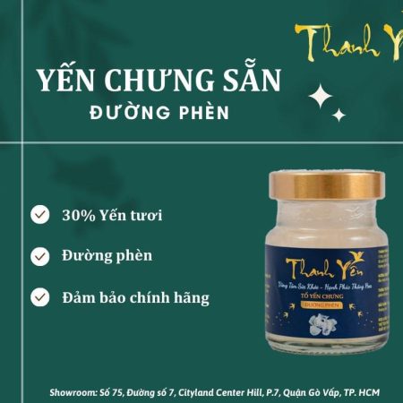 Set yến 6 hủ xanh dương - đường phèn