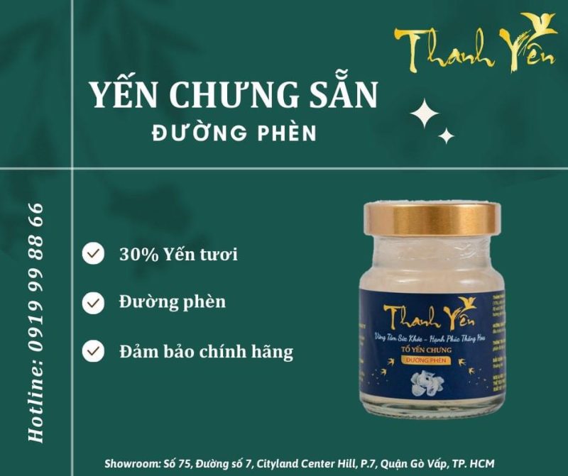 Set yến 6 hủ xanh dương - đường phèn