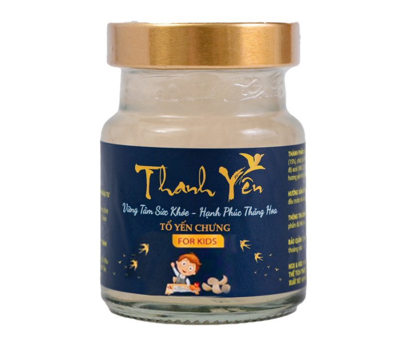 Set yến 6 hủ xanh dương chưng for kids