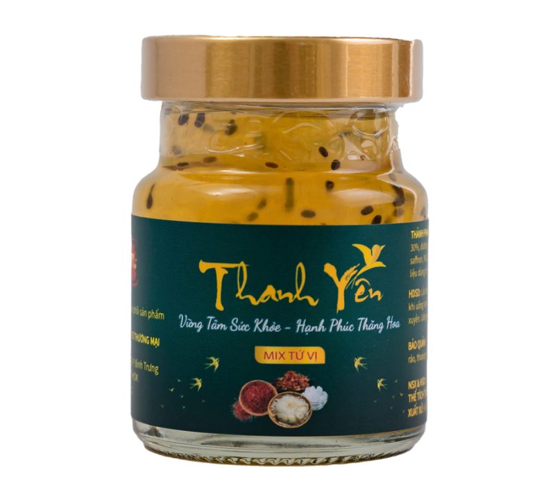Set yến 6 hủ xanh dương chưng mix tứ vị