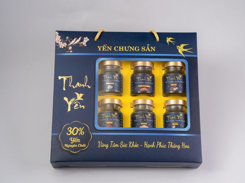 Set yến 6 hủ xanh dương (vị tự chọn)