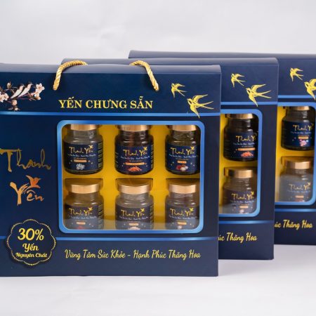 Set yến 6 hủ xanh dương chưng mix tứ vị